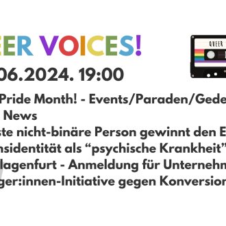 Bild zu:Juni 2024 - Pride Month, Anmeldung Pride Klagenfurt, EU-Bürger:innen-Initiative