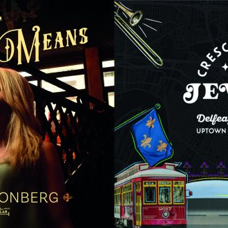 Die Covers der Alben "What it Means" von Bria Skonberg und "Crescent City Jewels" von Delfeayo Marsalis und dem Uptown Jazz Orchestra (c) Cellar Music und Toubadour Jazz Records