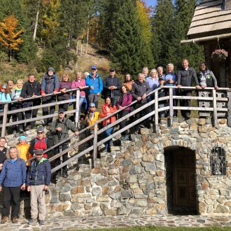 Teilnehmer:innen der "Heimat-verlassene Heimat Wanderung". Foto (c): Zdravko Haderlap.